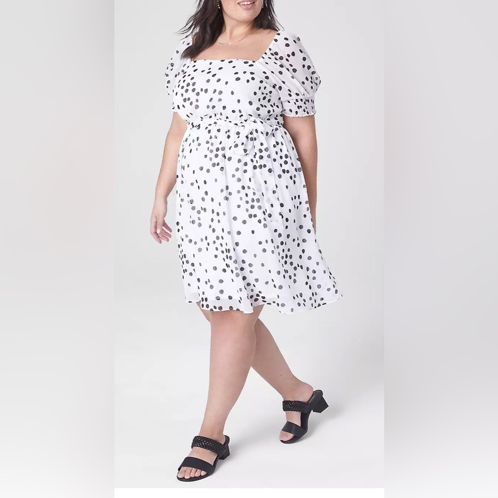 Lane Bryant Square Neck Fit & Flare Dress